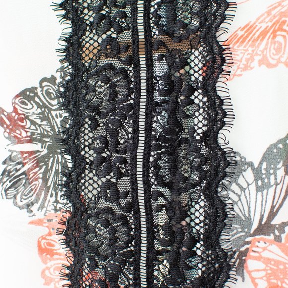 Butterfly sleeveless camisole tank with black lace back size small - Picture 6 of 10